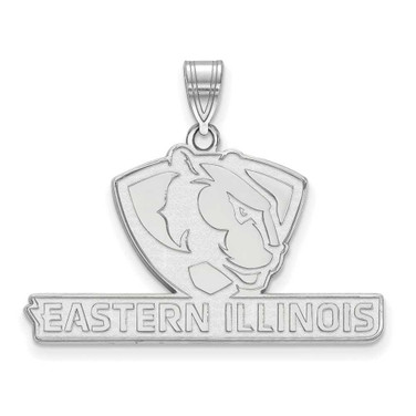 Image of 10K White Gold Eastern Illinois University Large Pendant by LogoArt