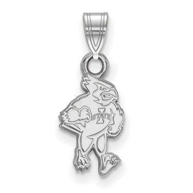 Image of 10K White Gold Iowa State University Small Pendant by LogoArt (1W016IAS)