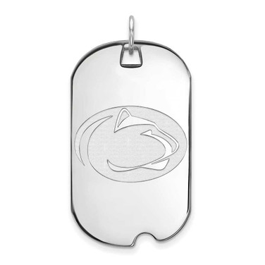 Image of 10K White Gold Penn State University Large Dog Tag by LogoArt
