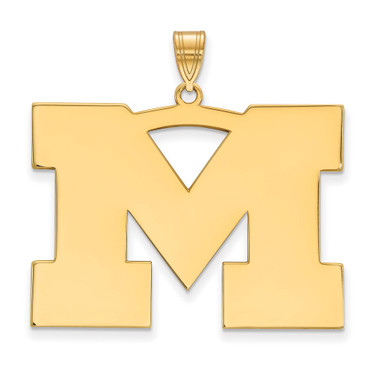 10K Yellow Gold Michigan (University Of) XL Pendant by LogoArt (1Y005UM)