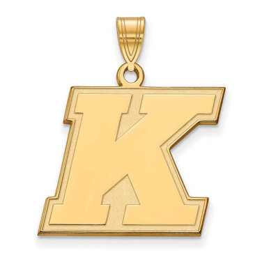 Image of 10K Yellow Gold Kent State University Large Pendant by LogoArt (1Y006KEN)