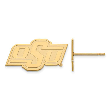 Image of 10K Yellow Gold Oklahoma State University X-Small Post Earrings by LogoArt