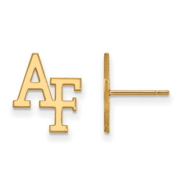 Image of 10K Yellow Gold United States Air Force Academy Small Post Earrings by LogoArt