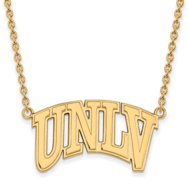 Image of 18" 10K Yellow Gold University of Nevada Las Vegas Large Pendant Necklace by LogoArt