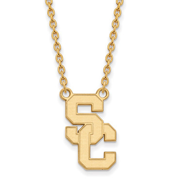 18" 10K Yellow Gold University of Southern California Necklace LogoArt 1Y015USC-18