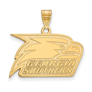 Image of 10K Yellow Gold Georgia Southern University Medium Pendant by LogoArt (1Y021GSU)