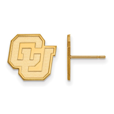 10K Yellow Gold University of Colorado Small Post Earrings by LogoArt (1Y031UCO)