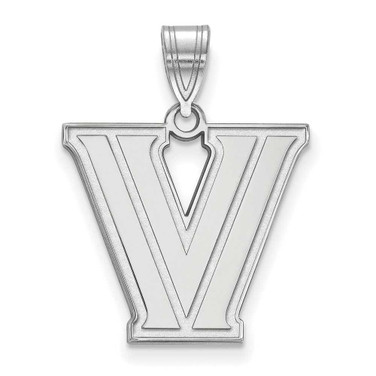 Image of 14K White Gold Villanova University Medium Pendant by LogoArt (4W002VIL)