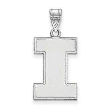 Image of 14K White Gold University of Illinois Large Pendant by LogoArt (4W004UIL)