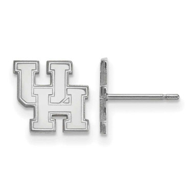 Image of 14K White Gold University of Houston X-Small Post Earrings by LogoArt
