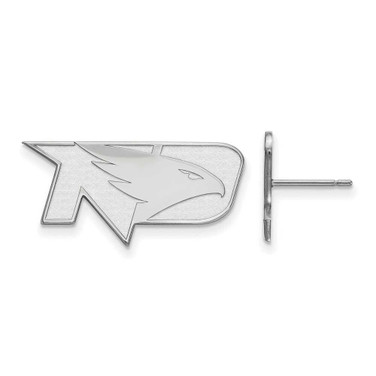 Image of 14K White Gold University of North Dakota Small Post Earrings by LogoArt