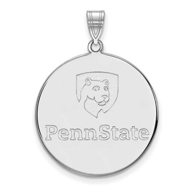 Image of 14K White Gold Penn State University XL Disc Pendant by LogoArt (4W040PSU)