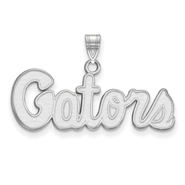 Image of 14K White Gold University of Florida Small Pendant by LogoArt (4W044UFL)