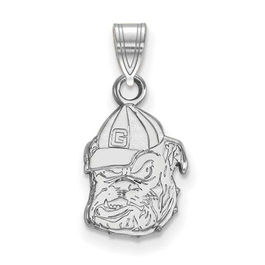Image of 14K White Gold University of Georgia Small Pendant by LogoArt (4W044UGA)