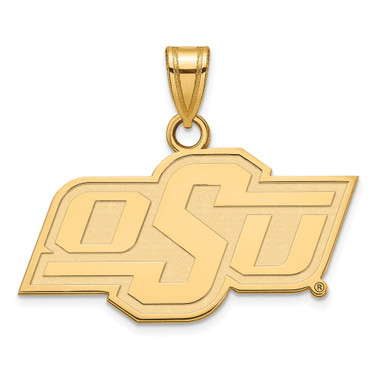14K Yellow Gold Oklahoma State University Small Pendant by LogoArt (4Y002OKS)