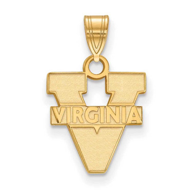 Image of 14K Yellow Gold University of Virginia Small Pendant by LogoArt (4Y002UVA)