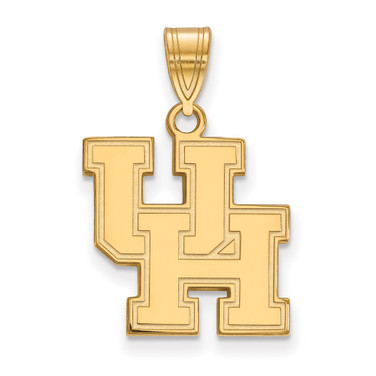 14K Yellow Gold University of Houston Medium Pendant by LogoArt (4Y003UHO)