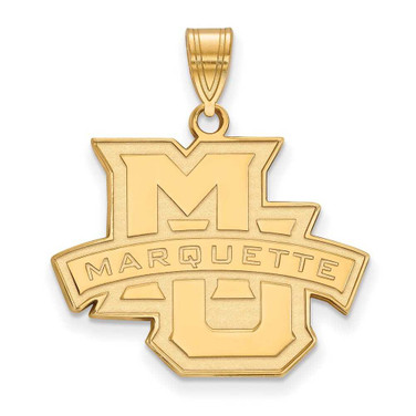 Image of 14K Yellow Gold Marquette University Large Pendant by LogoArt (4Y004MAR)