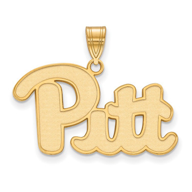 14K Yellow Gold University of Pittsburgh Large Pendant by LogoArt (4Y004UPI)