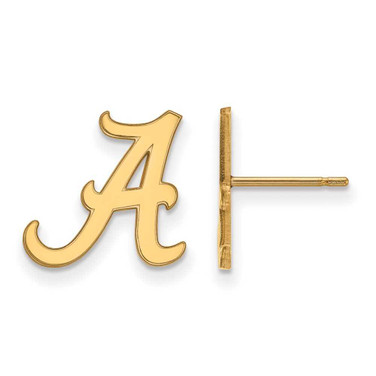 Image of 14K Yellow Gold University of Alabama Small Post Earrings by LogoArt