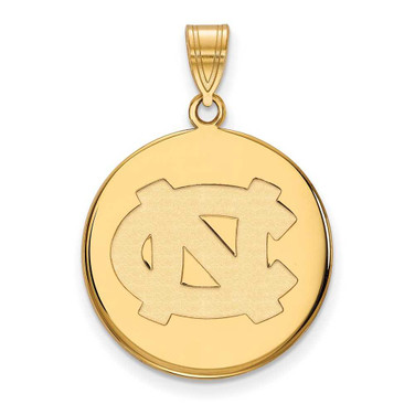 Image of 14K Yellow Gold University of North Carolina Large Disc Pendant by LogoArt