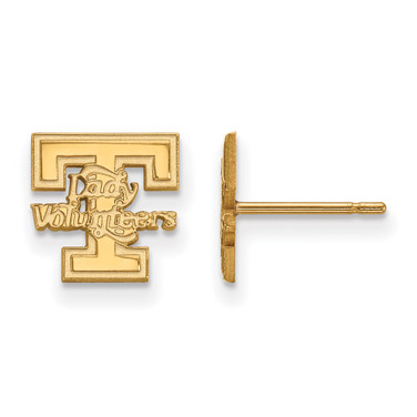 14K Yellow Gold University of Tennessee X-Small Post Earrings LogoArt (4Y049UTN)