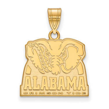 14K Yellow Gold University of Alabama Medium Pendant by LogoArt (4Y062UAL)