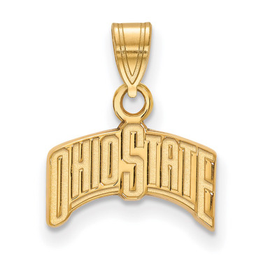 14K Yellow Gold Ohio State University Small Pendant by LogoArt (4Y067OSU)