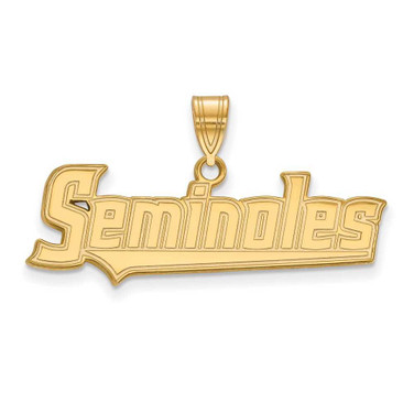 Image of 14K Yellow Gold Florida State University Medium Pendant by LogoArt (4Y075FSU)