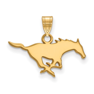 Gold Plated Sterling Silver Southern Methodist University Small LogoArt Pendant