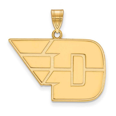 Image of Gold Plated Sterling Silver University of Dayton Large Pendant by LogoArt