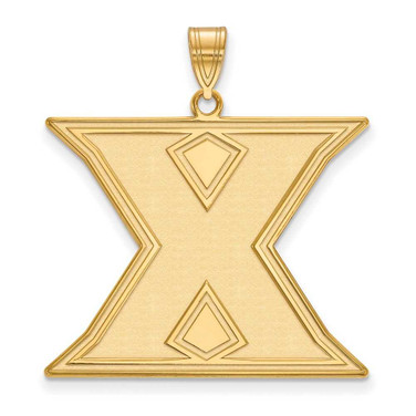 Image of Gold Plated Sterling Silver Xavier University XL Pendant by LogoArt