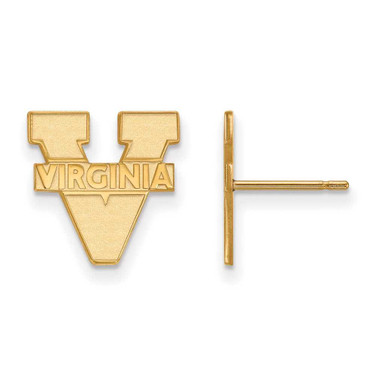 Image of Gold Plated 925 Silver University of Virginia Sm Post LogoArt Earrings GP009UVA Image of Gold Plated 925 Silver University of Virginia Sm Post LogoArt Earrings GP009UVA