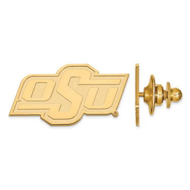Image of Gold Plated Sterling Silver Oklahoma State University Lapel Pin by LogoArt