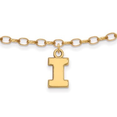 Gold Plated Sterling Silver University of Illinois Anklet by LogoArt