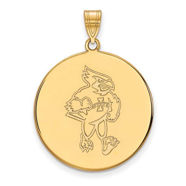 Image of Gold Plated Sterling Silver Iowa State University XL Pendant LogoArt GP039IAS