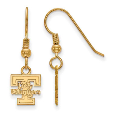 Image of Gold Plated 925 Silver University of Tennessee XSmall Earrings LogoArt GP047UTN
