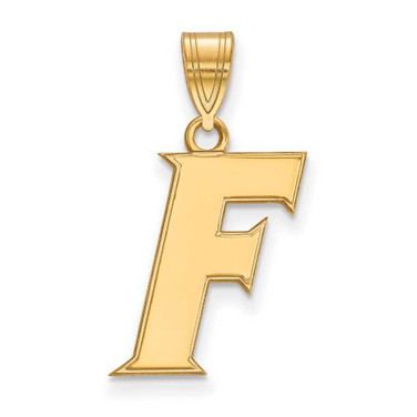 Image of Gold Plated Sterling Silver University of Florida Med Pendant LogoArt GP061UFL