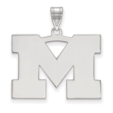 Sterling Silver Michigan (University Of) Large Pendant by LogoArt