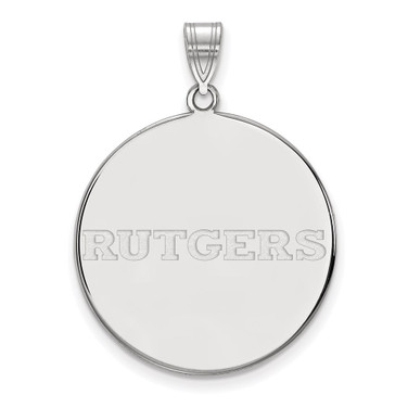 Sterling Silver Rutgers XL Disc Pendant by LogoArt (SS025RUT)