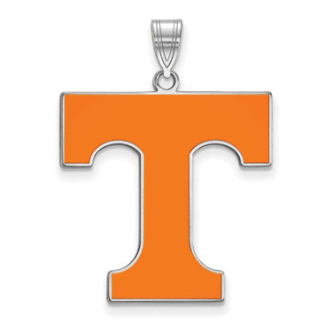 Image of Sterling Silver University of Tennessee XL Enamel Pendant by LogoArt