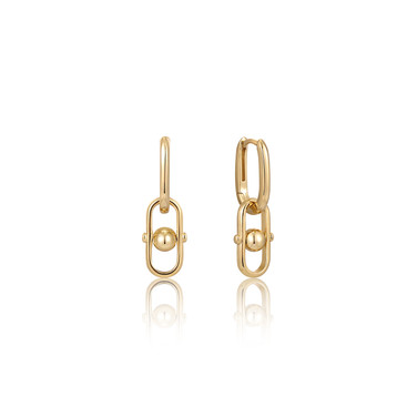 Ania Haie Orb Link Drop Earrings Gold-Plated Sterling Silver
