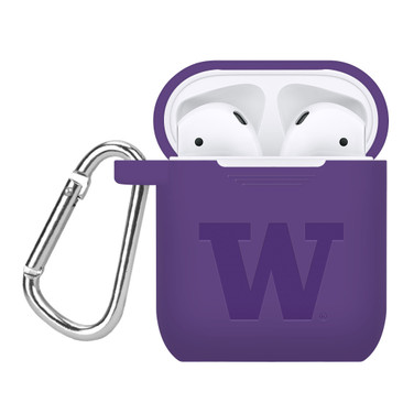 Washington Huskies Engraved Compatible with Apple AirPods Case Cover (Purple)