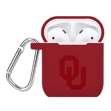 Image of Oklahoma Sooners Engraved Compatible with Apple AirPods Case Cover (Crimson)