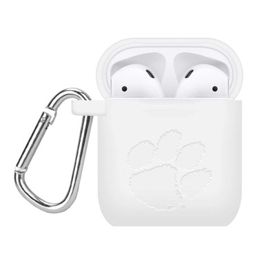 Image of Clemson Tigers Engraved Compatible with Apple AirPods Case Cover (White)
