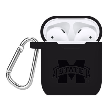 Mississippi State Bulldogs Engraved Compatible with Apple AirPods Case Cover (Black)
