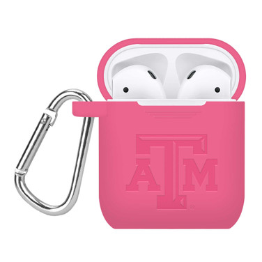 Image of Texas A&M Aggies Engraved Compatible with Apple AirPods Case Cover (Pink)