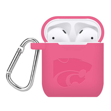 Image of Kansas State Wildcats Engraved Compatible with Apple AirPods Case Cover (Pink)