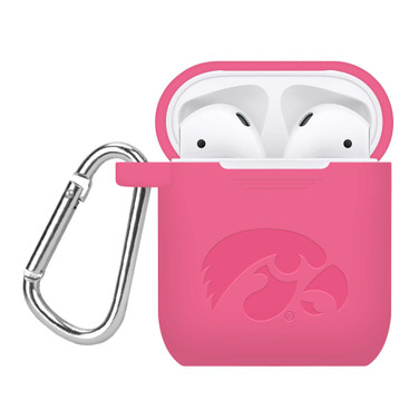Image of Iowa Hawkeyes Engraved Compatible with Apple AirPods Case Cover (Pink)