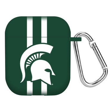 Image of Michigan State Spartans HD Compatible with Apple AirPods Gen 1&2 Case Cover - Stripes